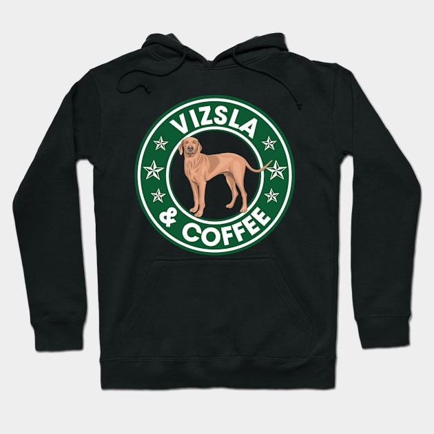 Vizsla And Coffee Hoodie by ChristianCrecenzio